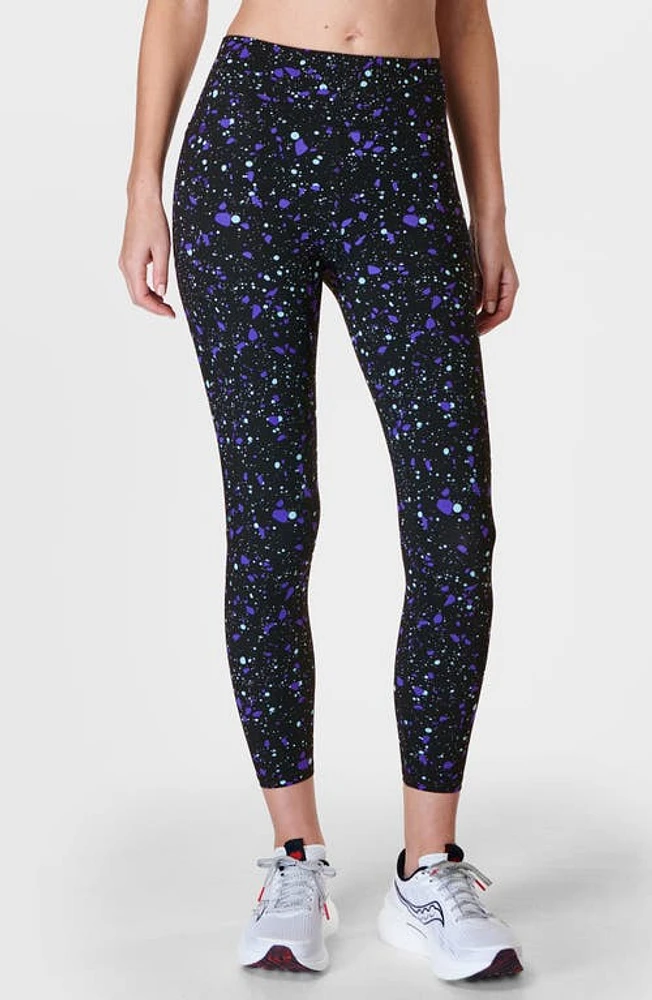 Sweaty Betty Zero Gravity Pocket 7/8 Leggings Purple Marble Terazzo Print at Nordstrom,