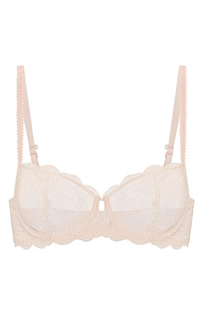 Simone Perele Reve Sheer Underwire Demi Cup Bra Sakura Pink at Nordstrom,