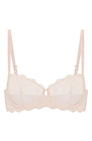 Simone Perele Reve Sheer Underwire Demi Cup Bra Sakura Pink at Nordstrom,