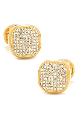 Cufflinks, Inc. Pavé Goldtone Cuff Links in Gold/White at Nordstrom