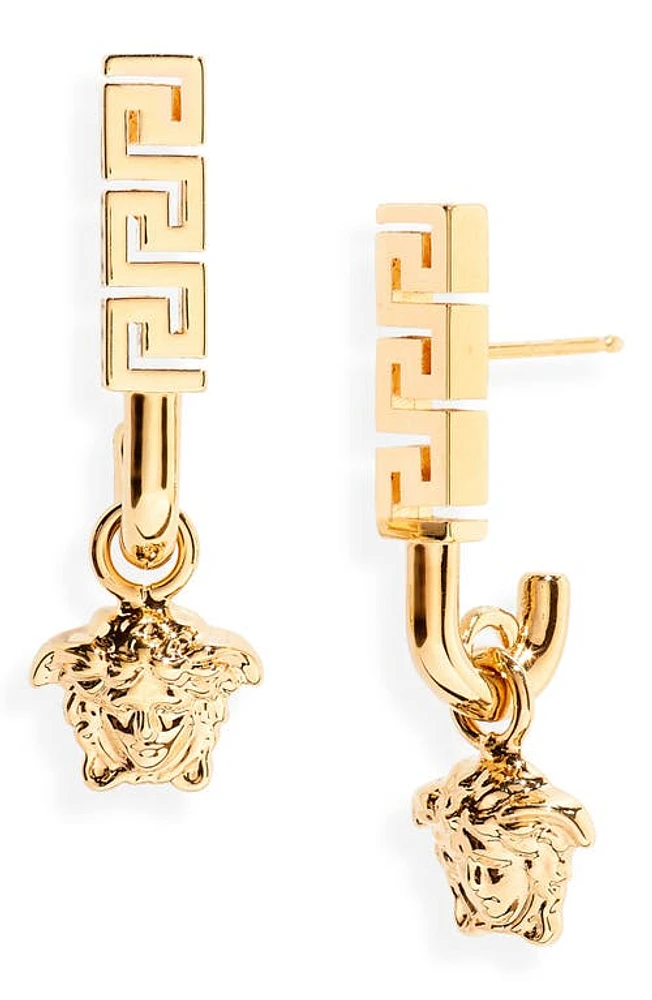 Versace Medusa Greca Drop Earrings in Versace Gold at Nordstrom