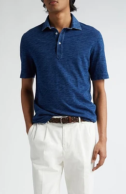 Brunello Cucinelli Space Dyed Cotton Polo Denim at Nordstrom,