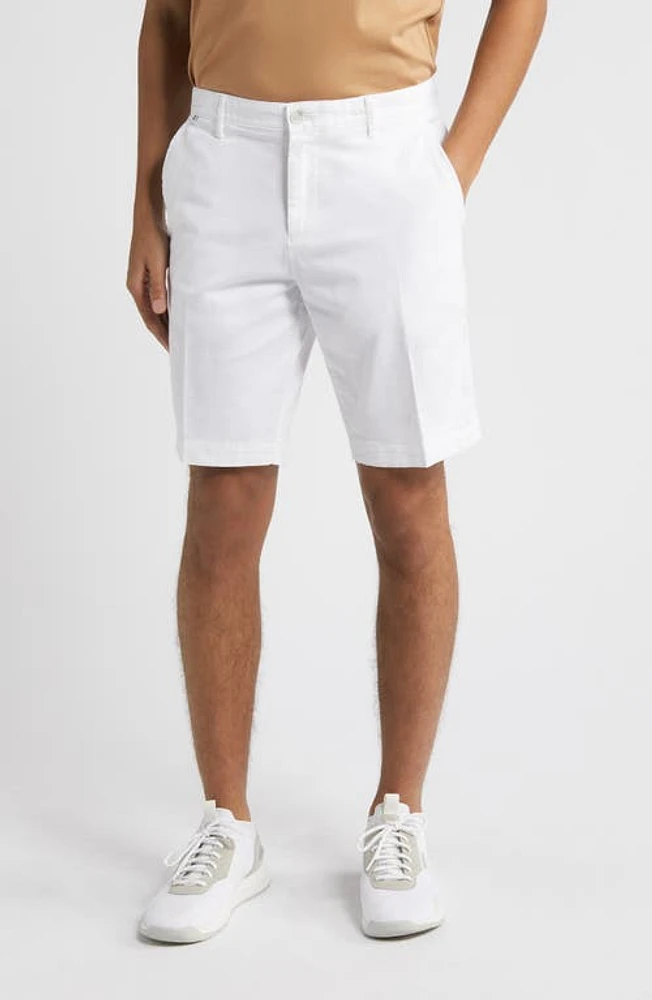 BOSS Slice Flat Front Shorts White at Nordstrom,