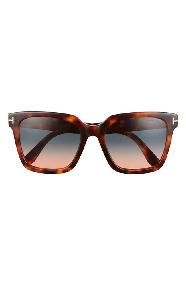 TOM FORD Selby 55mm Square Sunglasses in Havana at Nordstrom