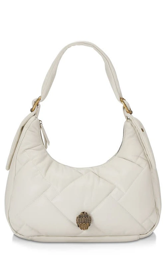 Kurt Geiger London Kensington Puff Quilted Leather Hobo Bag in Bone at Nordstrom