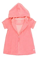 RuffleButts Terry Cloth Swim Cover-Up in Bubblegum Pink at Nordstrom, Size 3-6 M