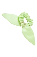 Ettika Bow Crystal Scrunchie in Green at Nordstrom