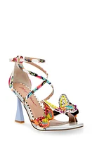 Betsey Johnson Trudie Ankle Strap Sandal White Multi at Nordstrom,