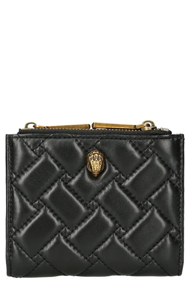 Kurt Geiger London Mini Quilted Leather Bifold Wallet in Black at Nordstrom