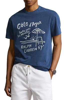 Polo Ralph Lauren Surf with Seagulls Graphic T-Shirt Annapolis Blue at Nordstrom,