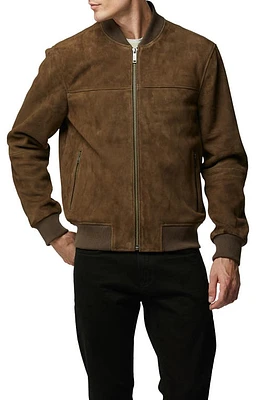 Rodd & Gunn Men's Kites Creek Suede Bomber Jacket Cognac at Nordstrom,