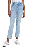 Good American Legs Button Fly Straight Leg Jeans Indigo400 at