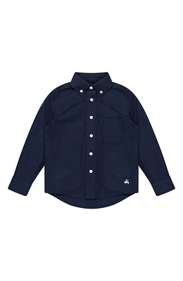 Brooks Brothers Kids' Cotton Button-Down Shirt in Navy at Nordstrom, Size 6