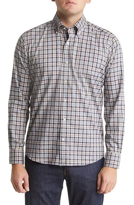 Peter Millar Crafted Bass Winter Soft Twill Button-Down Shirt in Gale Grey at Nordstrom, Size Medium