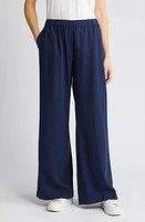 caslon(r) Wide Leg Pull-On Linen Blend Pants at Nordstrom