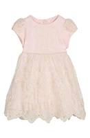 Pippa & Julie Floral Lace Overlay Dress in Pink at Nordstrom, Size 12M