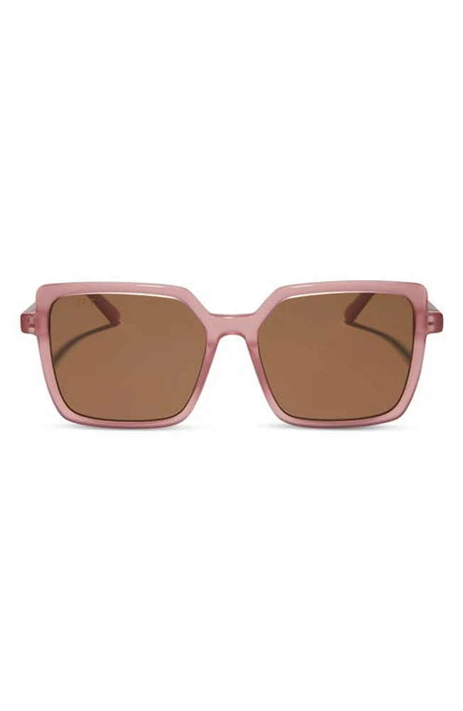 DIFF Esme 53mm Gradient Square Sunglasses in Guava /Brown Gradient at Nordstrom