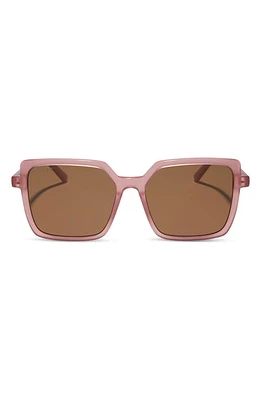 DIFF Esme 53mm Gradient Square Sunglasses in Guava /Brown Gradient at Nordstrom