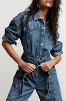 & Other Stories Long Sleeve Denim Jumpsuit Blue Medium at Nordstrom,