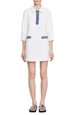 sandro Paige Shift Dress White at Nordstrom,