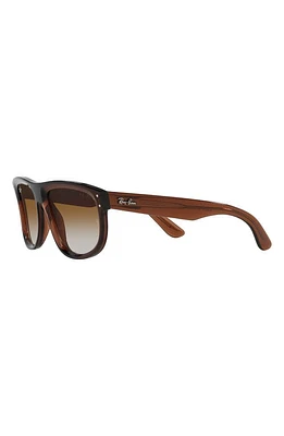 Ray-Ban Boyfriend Reverse 56mm Gradient Square Sunglasses in Transparent Brown at Nordstrom