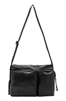 AllSaints Steppe Leather Messenger Bag in Black at Nordstrom