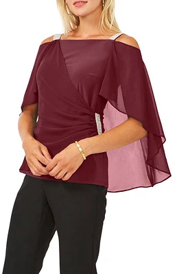 Chaus Drape Overlay Off the Shoulder Top at Nordstrom,