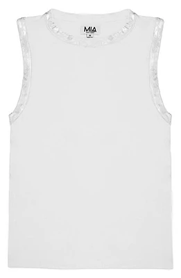 MIA New York Kids' Metallic Edge Tank Top White at Nordstrom,