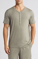 Daniel Buchler Stretch Modal Blend Pajama Henley Stone at Nordstrom,