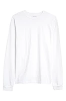 John Elliott University Long Sleeve Cotton T-Shirt White at Nordstrom,