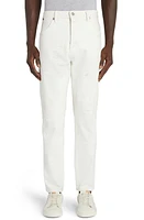 TOM FORD Rip & Repair Selvedge Tapered Denim Pants Aged Gum White at Nordstrom,