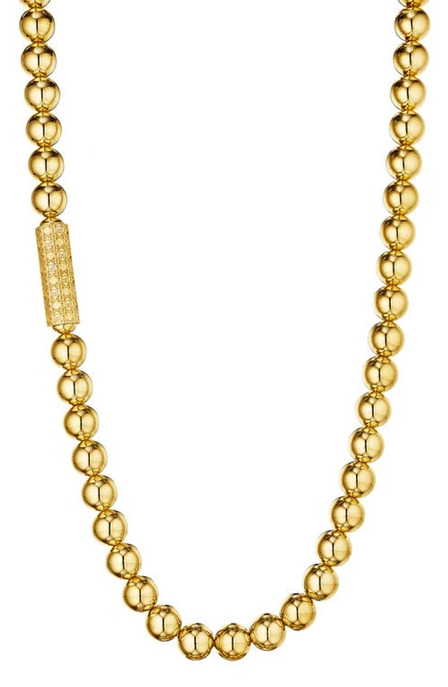 ManLuu Long Beaded Necklace in 18K Gold Vermeil at Nordstrom