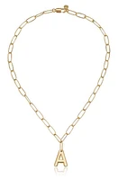 Ettika Initial Pendant Necklace in Gold - A at Nordstrom