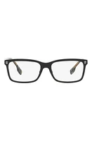 burberry Foster 54mm Rectangular Optical Glasses in Black at Nordstrom