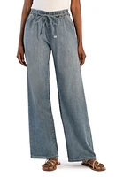 KUT from the Kloth Sarah Pull-On High Waist Wide Leg Denim Pants Cheerful at Nordstrom,