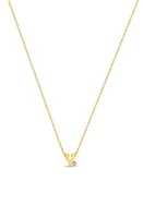 Zoë Chicco Diamond Initial Pendant Necklace in Yellow Gold-V at Nordstrom, Size 16