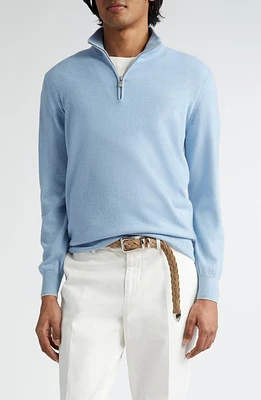 Brunello Cucinelli Cashmere Half Zip Sweater at Nordstrom, Us