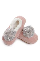 MeMoi Plush Pompom Chenille Slipper Socks Pink at Nordstrom,