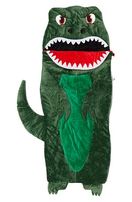 Bixbee Dinosaur Fleece Sleeping Bag in Green at Nordstrom