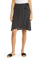 Loveappella Faux Wrap Skirt Black at Nordstrom,