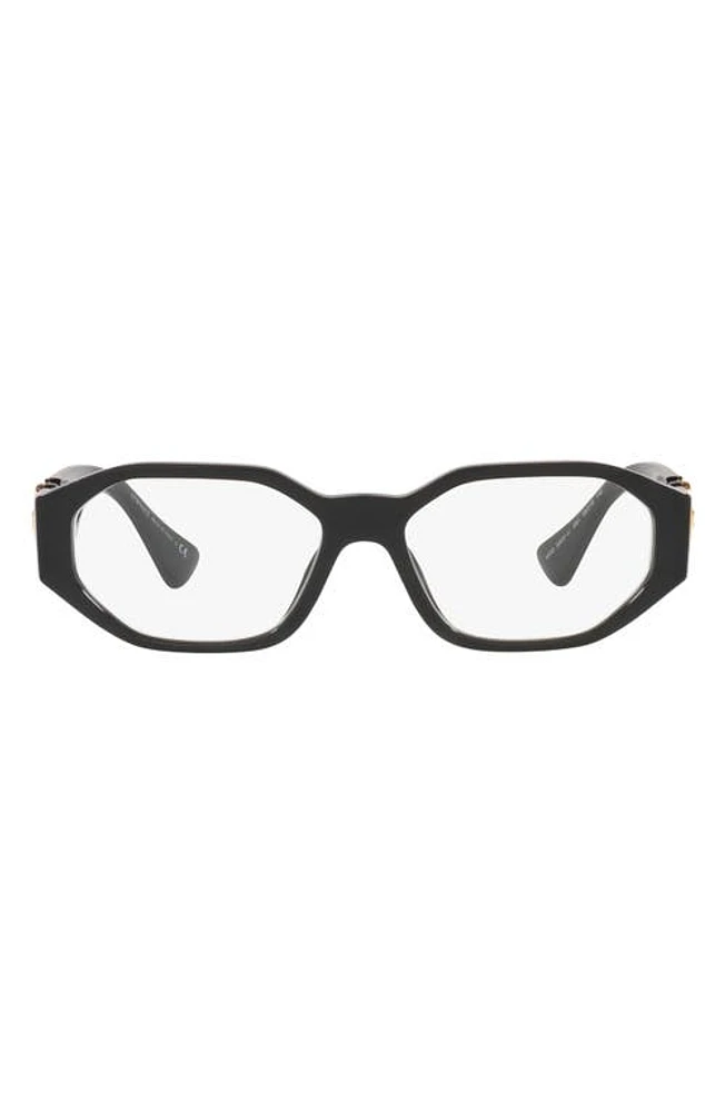 Versace 56mm Irregular Optical Glasses in Black at Nordstrom