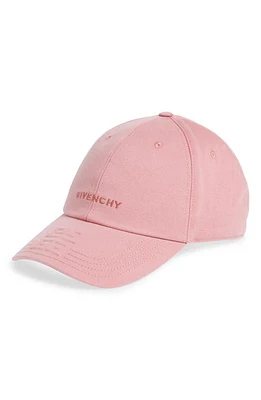 Givenchy Debossed Logo Adjustable Baseball Cap in Flamingo at Nordstrom