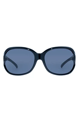 Le Specs Bolshy 61mm Wrap Sunglasses in Black at Nordstrom