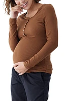 Ingrid & Isabel Ribbed Maternity/Nursing Henley Tee at Nordstrom,