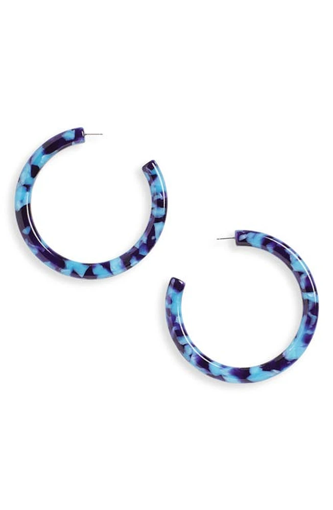 Lele Sadoughi Broadway Hoop Earrings in Electric Blue at Nordstrom