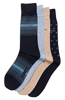 Calvin Klein Assorted 4-Pack Dress Socks in Dark Blue Assorted at Nordstrom