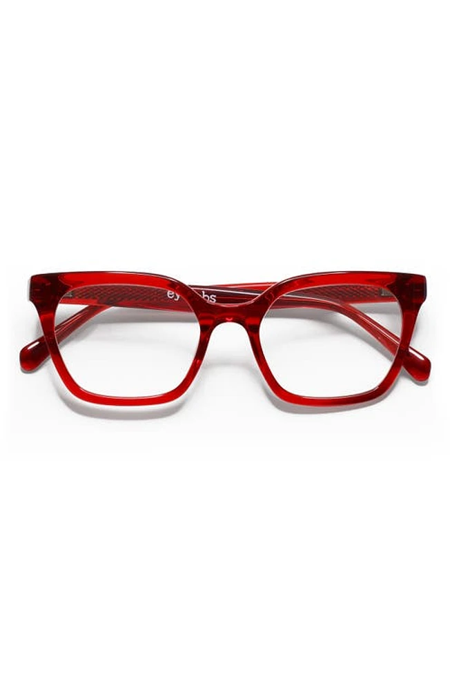 eyebobs Overlook 51mm Reading Glasses in Red Crystal /Clear at Nordstrom, Size +2.00