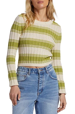 Billabong Clare Stripe Rib Sweater Palm Green at Nordstrom,