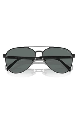 Prada 61mm Polarized Pilot Sunglasses in Black at Nordstrom