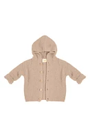 7 A. M. Enfant Fuzzy Hooded Cardigan in Pecan at Nordstrom